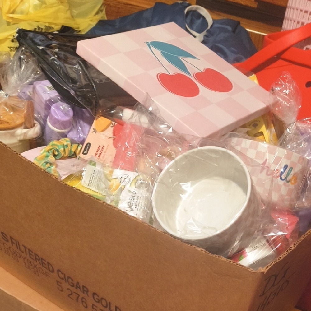 Cherry Pattern Pink Gift Box